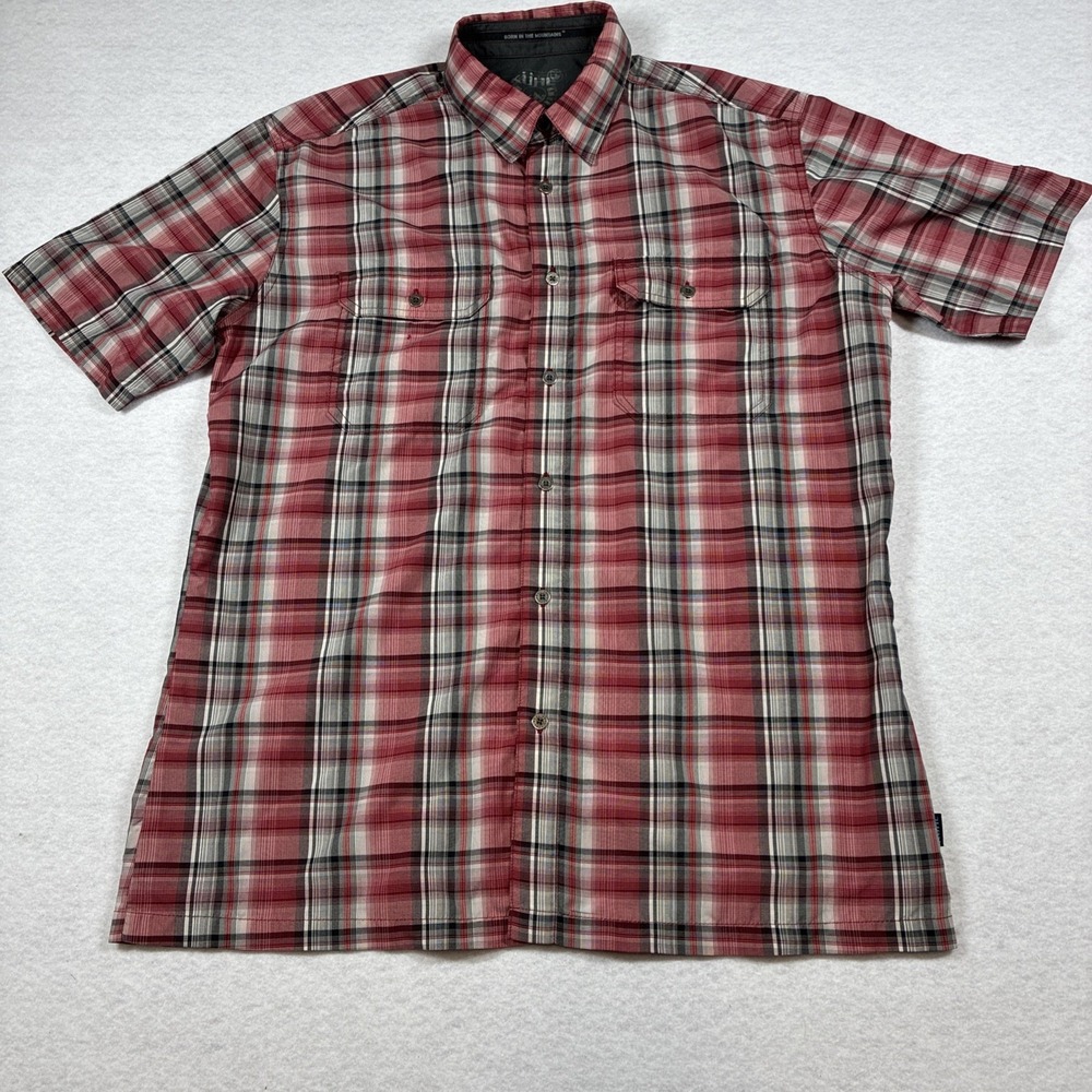 Kuhl Eluxur Shirt Mens Medium Red Plaid Outdoor Hiking Performance‎ Lightweight